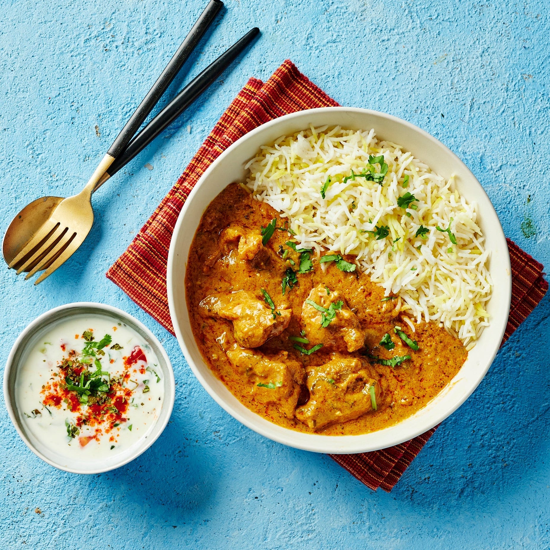Chicken Curry Mughlai with Saffron Rice