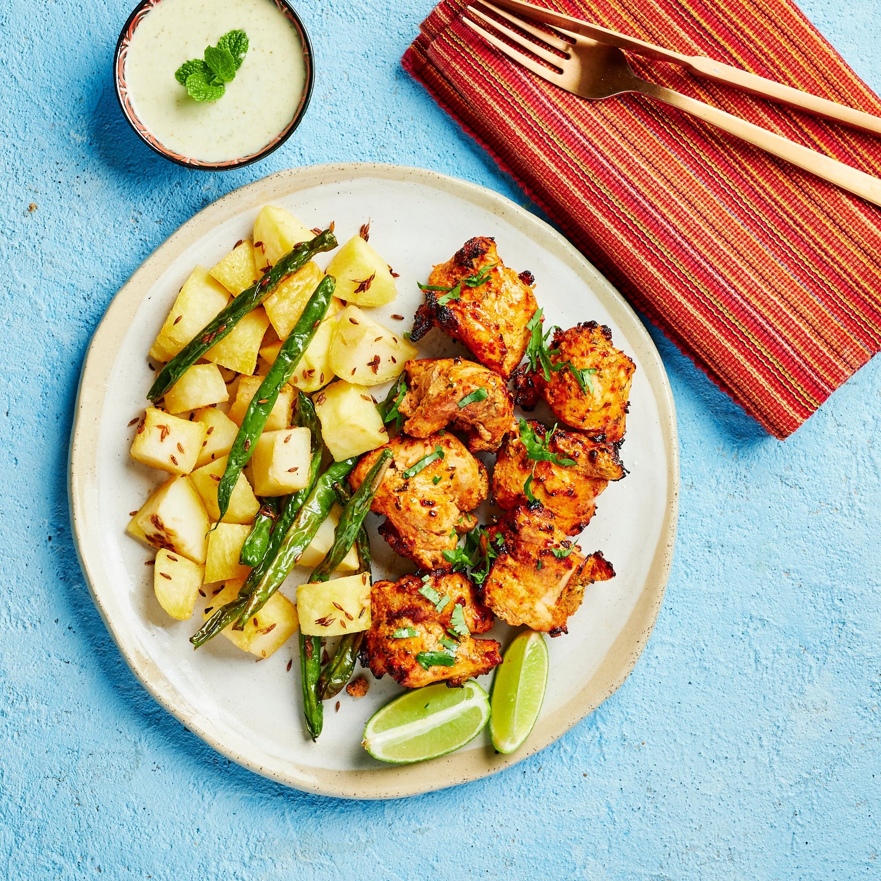 Tandoori Chicken & Cumin Roast Potatoes